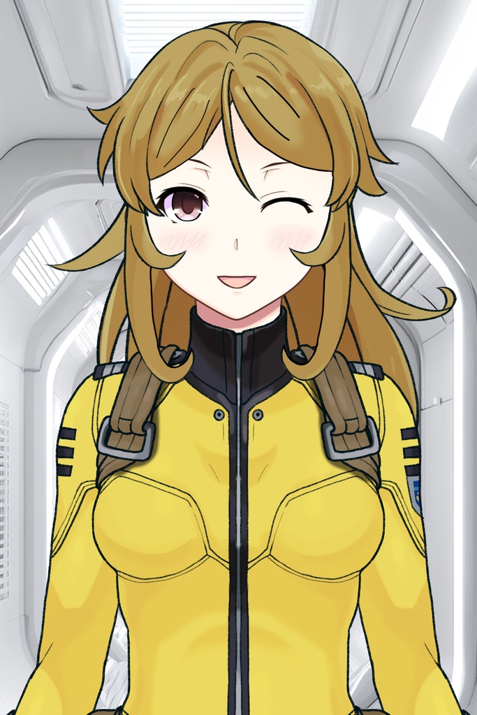 カレンちゃん+森雪のパイロットスーツ【宇宙戦艦ヤマト2199-4】正面 Front Angle Karen is wearing Yuki Mori's Pilot Suit【Space Battleship Yamato 2199-4】