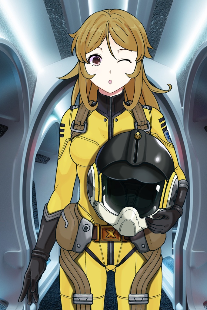 カレンちゃん+森雪のパイロットスーツ【宇宙戦艦ヤマト2199-4】正面 Front Angle Karen is wearing Yuki Mori's Pilot Suit【Space Battleship Yamato 2199-4】