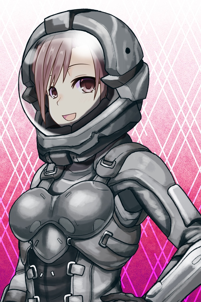 カレンちゃん+別班の犬の防弾スーツ(Karen Hair Version)【別班の犬-1】斜め前アングル Diagonal front angle Karen is wearing Comic's Bulletproof Suit【Ground Self-Defense Force Special Intelligence Agency Invisible Force-1】
