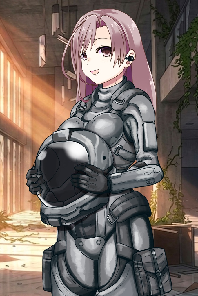 カレンちゃん+別班の犬の防弾スーツ(Karen Hair Version)【別班の犬-1】斜め前アングル Diagonal front angle Karen is wearing Comic's Bulletproof Suit【Ground Self-Defense Force Special Intelligence Agency Invisible Force-1】