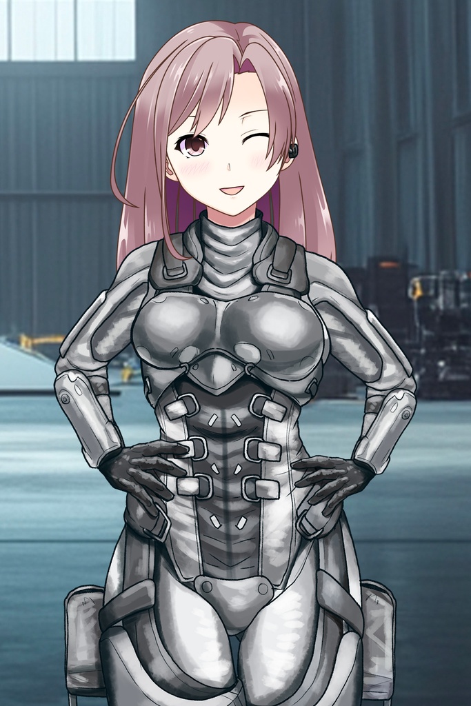 カレンちゃん+別班の犬の防弾スーツ(Karen Hair Version)【別班の犬-3】斜め前アングル Diagonal front angle Karen is wearing Comic's Bulletproof Suit【Ground Self-Defense Force Special Intelligence Agency Invisible Force-3】