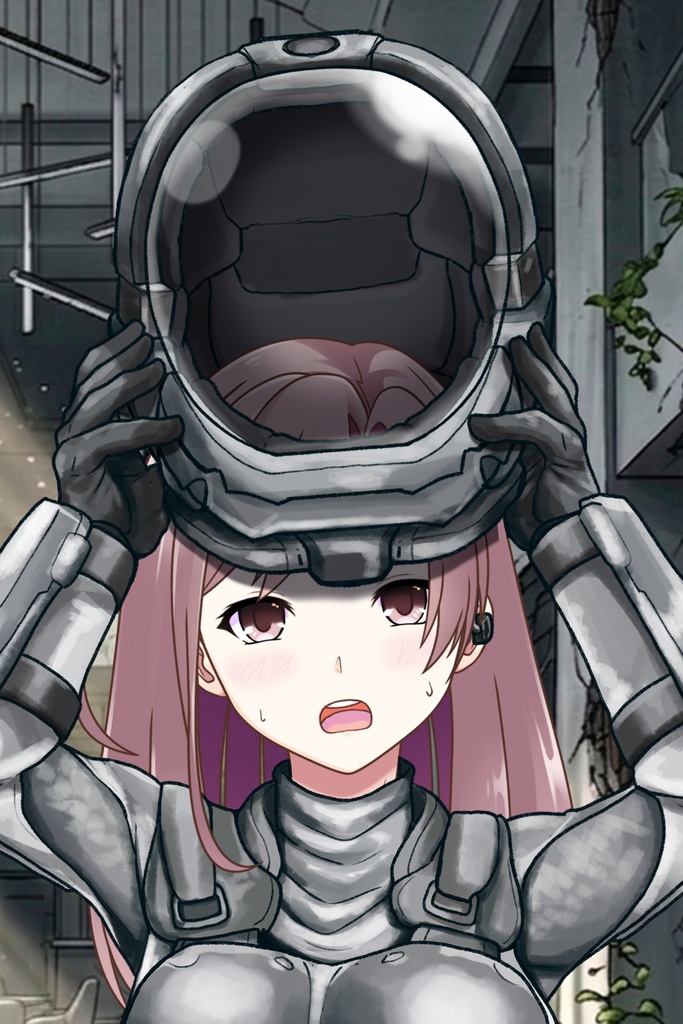 カレンちゃん+別班の犬の防弾スーツ(Karen Hair Version)【別班の犬-3】斜め前アングル Diagonal front angle Karen is wearing Comic's Bulletproof Suit【Ground Self-Defense Force Special Intelligence Agency Invisible Force-3】