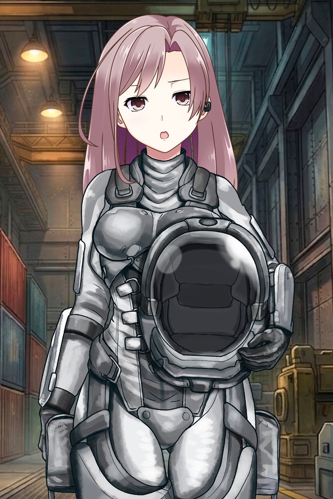 カレンちゃん+別班の犬の防弾スーツ(Karen Hair Version)【別班の犬-3】斜め前アングル Diagonal front angle Karen is wearing Comic's Bulletproof Suit【Ground Self-Defense Force Special Intelligence Agency Invisible Force-3】
