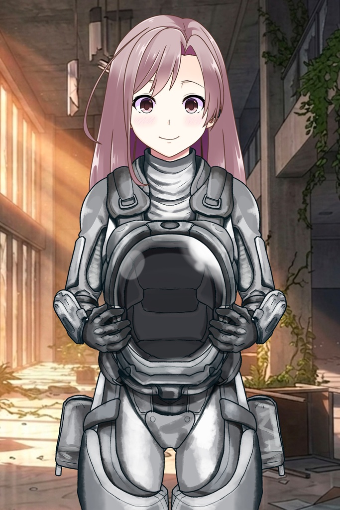 カレンちゃん+別班の犬の防弾スーツ(Karen Hair Version)【別班の犬-4】斜め前アングル Diagonal front angle Karen is wearing Comic's Bulletproof Suit【Ground Self-Defense Force Special Intelligence Agency Invisible Force-4】