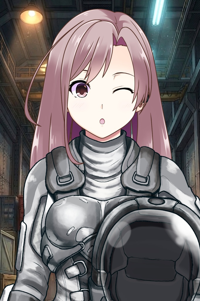 カレンちゃん+別班の犬の防弾スーツ(Karen Hair Version)【別班の犬-4】斜め前アングル Diagonal front angle Karen is wearing Comic's Bulletproof Suit【Ground Self-Defense Force Special Intelligence Agency Invisible Force-4】