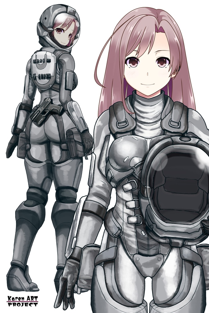 カレンちゃん+別班の犬の防弾スーツ(Karen Hair Version)【別班の犬-4】斜め前アングル Diagonal front angle Karen is wearing Comic's Bulletproof Suit【Ground Self-Defense Force Special Intelligence Agency Invisible Force-4】