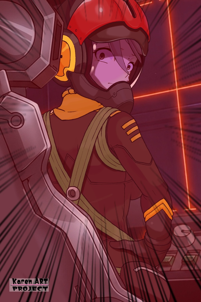 カレンちゃん+山本玲のパイロットスーツ【宇宙戦艦ヤマト2199-2】背面 Back Angle Karen is wearing Akira Yamamoto's Pilot Suit【Space Battleship Yamato 2199-2】