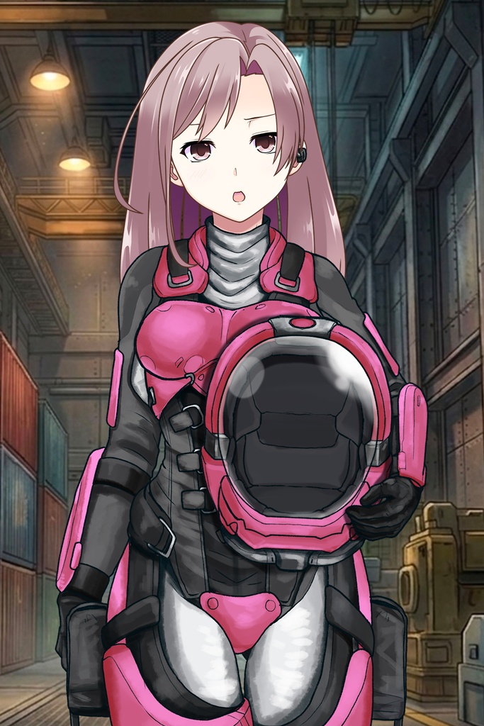 カレンちゃん+別班の犬の防弾スーツ(Karen Original Color Version)【別班の犬-3】斜め前アングル Diagonal front angle Karen is wearing Comic's Bulletproof Suit