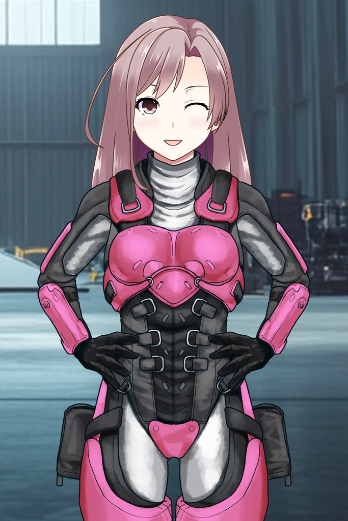 カレンちゃん+別班の犬の防弾スーツ(Karen Original Color Version)【別班の犬-4】斜め前アングル Diagonal front angle Karen is wearing Comic's Bulletproof Suit