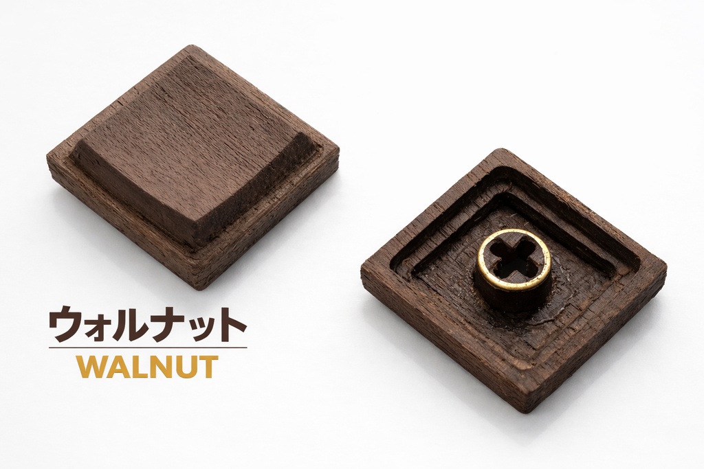 17mmピッチ木製キーキャップ(LAK風)5個セット