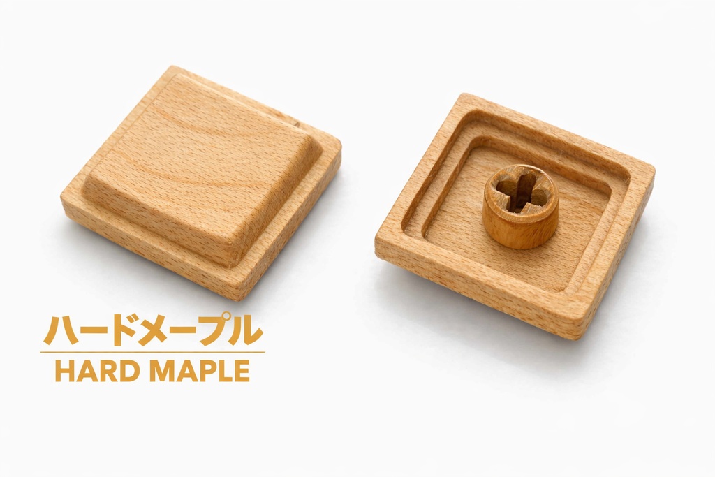 17mmピッチ木製キーキャップ(LAK風)5個セット
