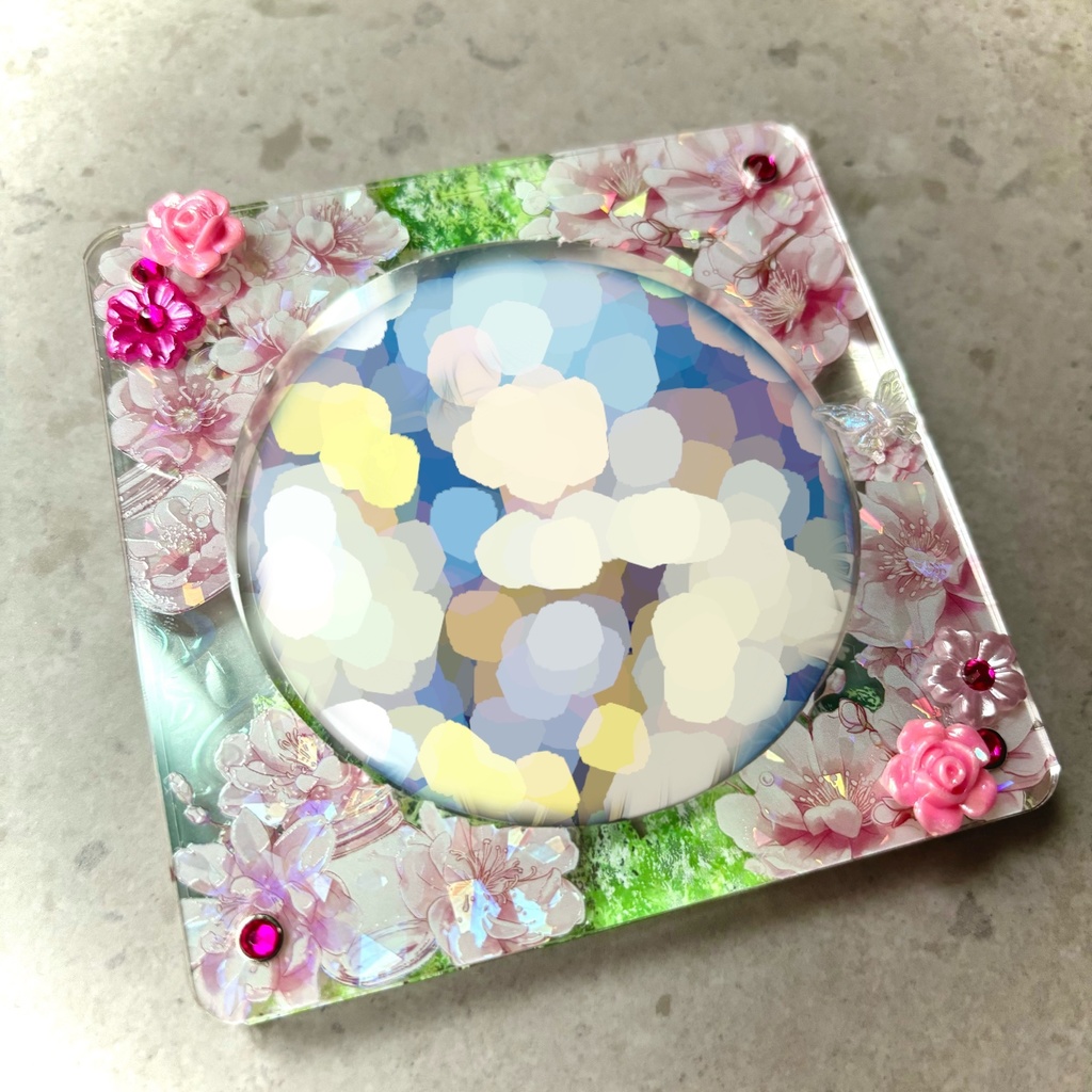 🩷ハンドメイド 缶バッジ用アクリルフレーム 75mm用