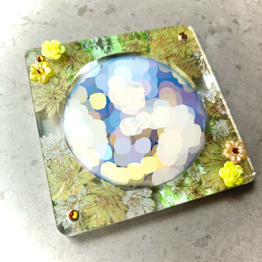 💛ハンドメイド 缶バッジ用アクリルフレーム 75mm用