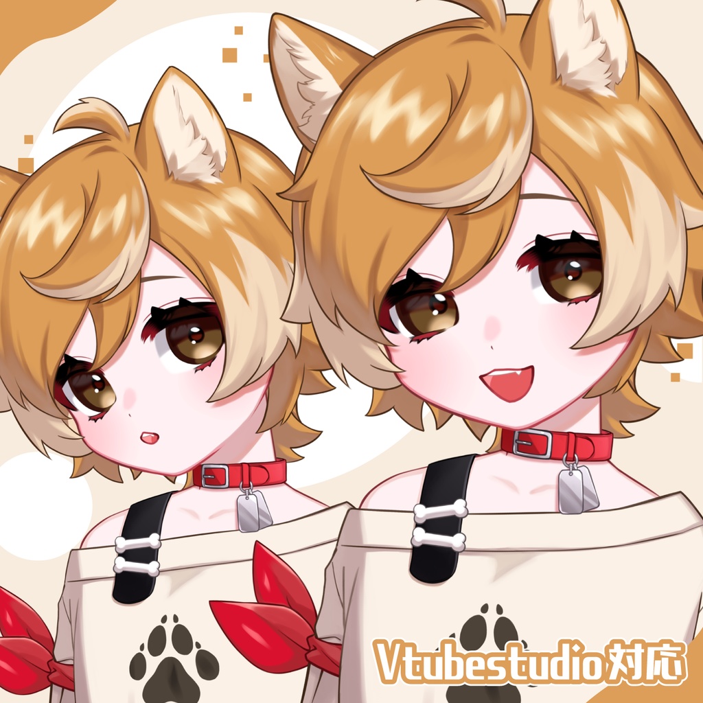 【汎用モデル】柴犬モチーフの中性モデル【VTS対応】