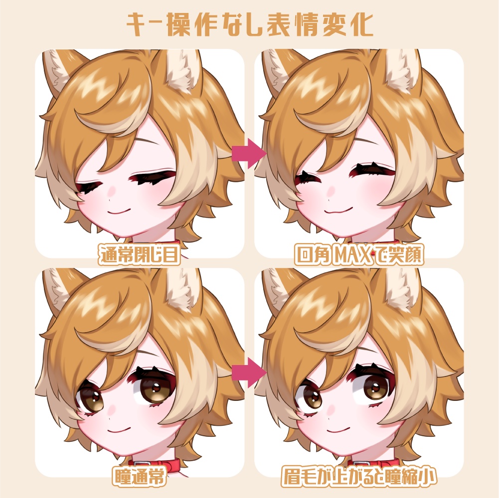 【汎用モデル】柴犬モチーフの中性モデル【VTS対応】