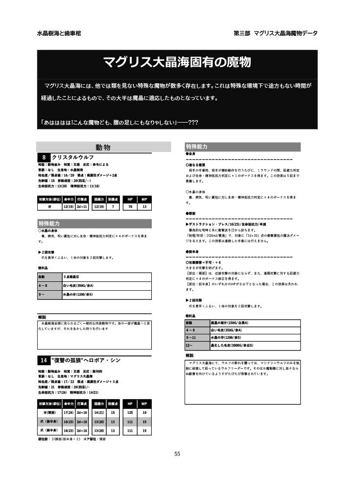 【SW2.5】水晶樹海と歯車棺【非公式ワールドガイドサプリ】SPLL:E111030