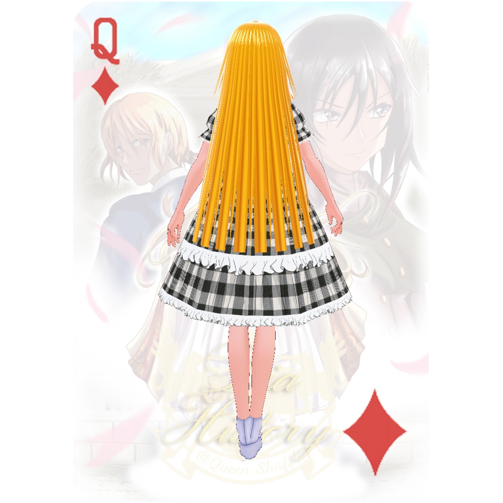 ハートのギンガムレースワンピース(1レイヤー仕様)【リフルシャッフル復刻版シリーズ】