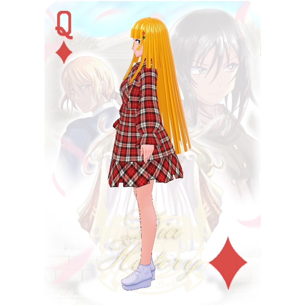 マドラスチェックのフリルシャツワンピース(1レイヤー仕様)【リフルシャッフル復刻版シリーズ】