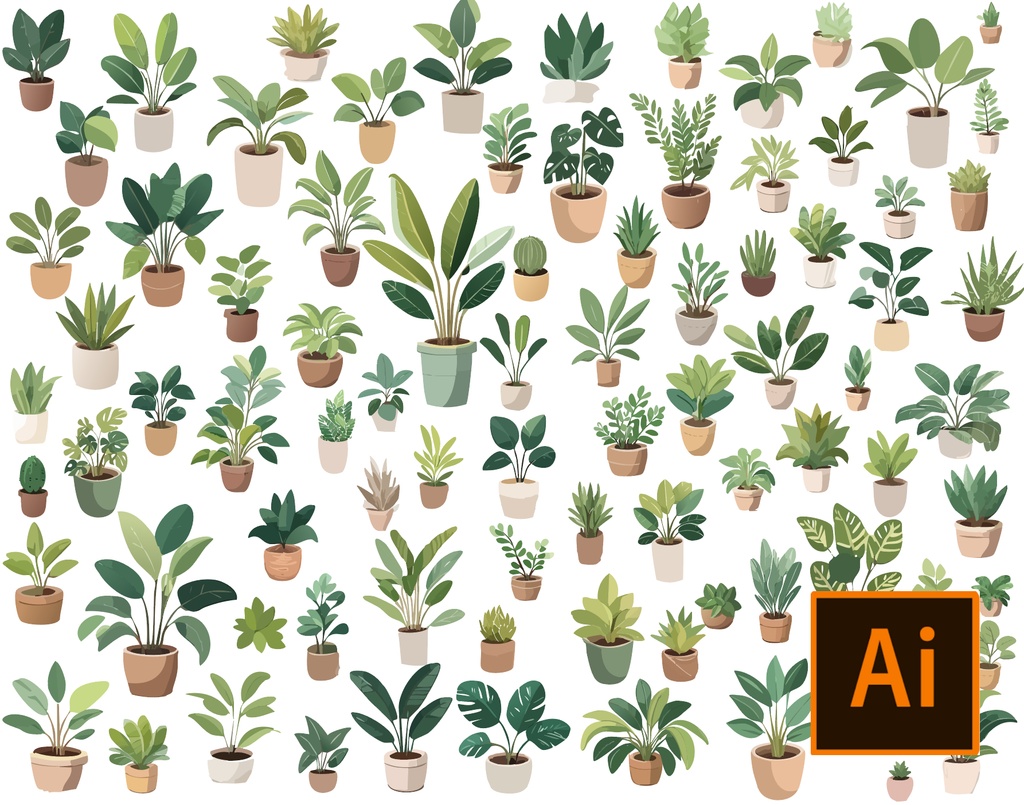 イラレのプランター大量セット