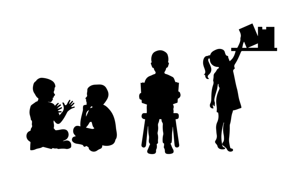 <無料>子供のシルエット素材<200体>