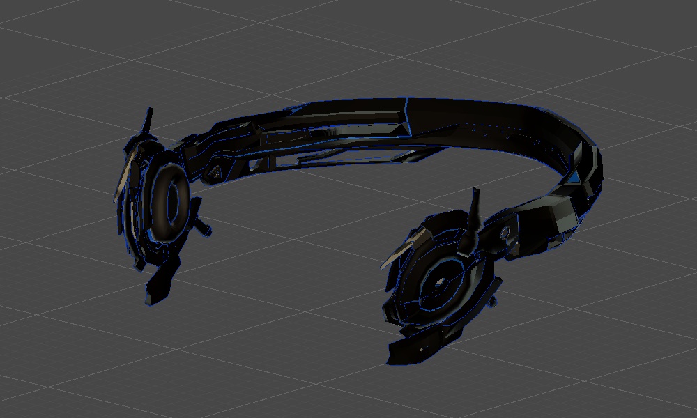 【VRC想定3Dモデル】サイバーヘッドフォン