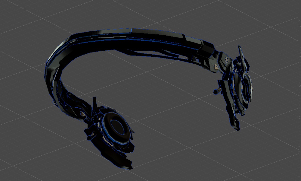【VRC想定3Dモデル】サイバーヘッドフォン