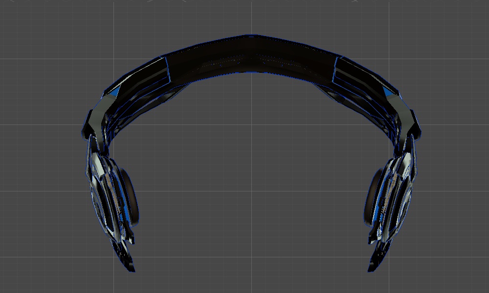 【VRC想定3Dモデル】サイバーヘッドフォン