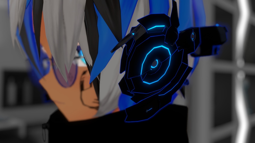 【VRC想定3Dモデル】サイバーヘッドフォン