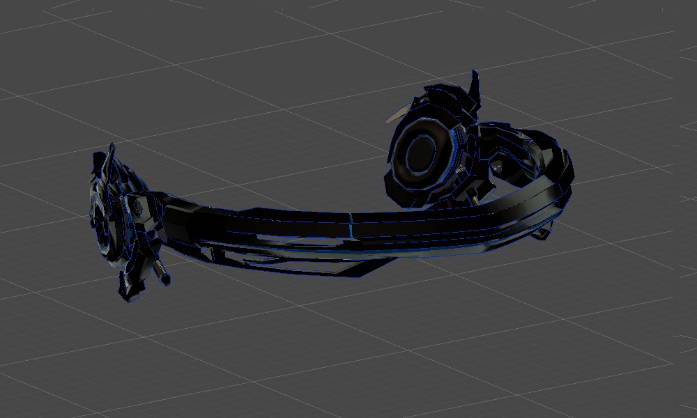【VRC想定3Dモデル】サイバーヘッドフォン