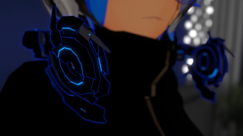 【VRC想定3Dモデル】サイバーヘッドフォン