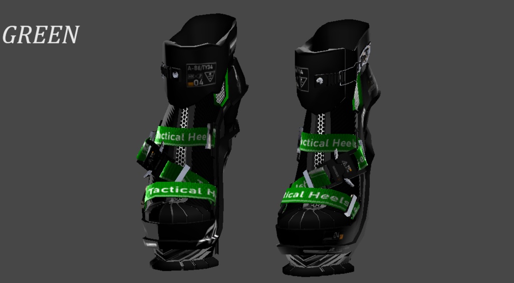 【VRC想定3Dモデル】タクティカル ヒールシューズ