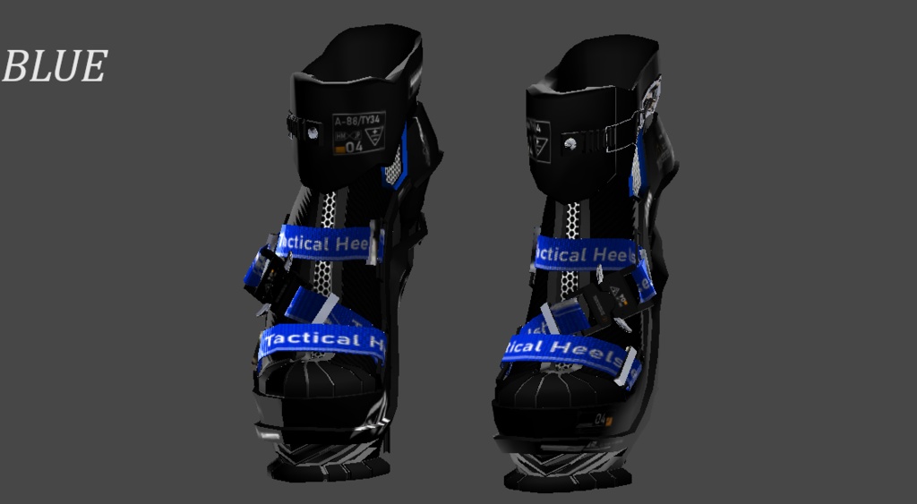 【VRC想定3Dモデル】タクティカル ヒールシューズ