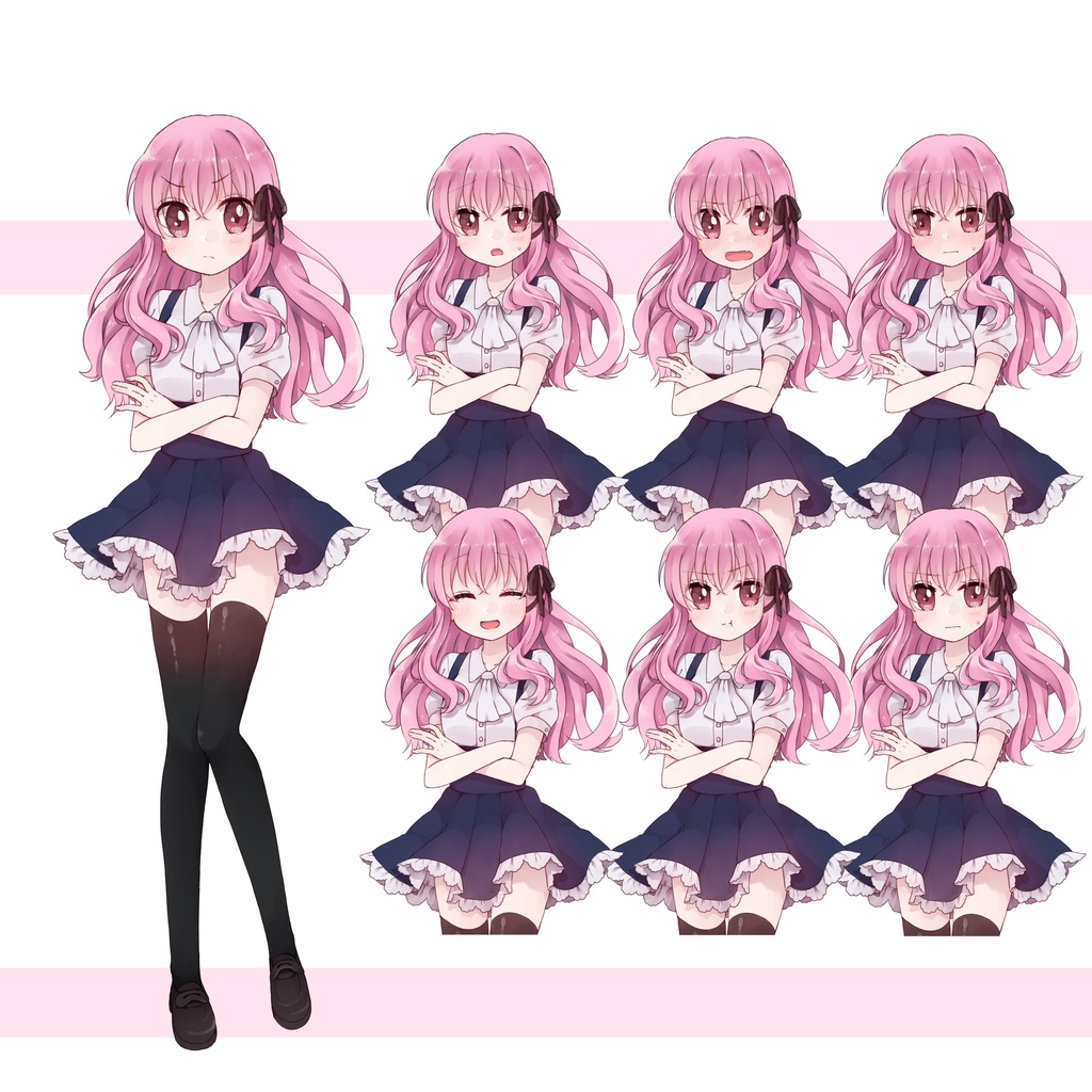 差分付きの女の子立ち絵