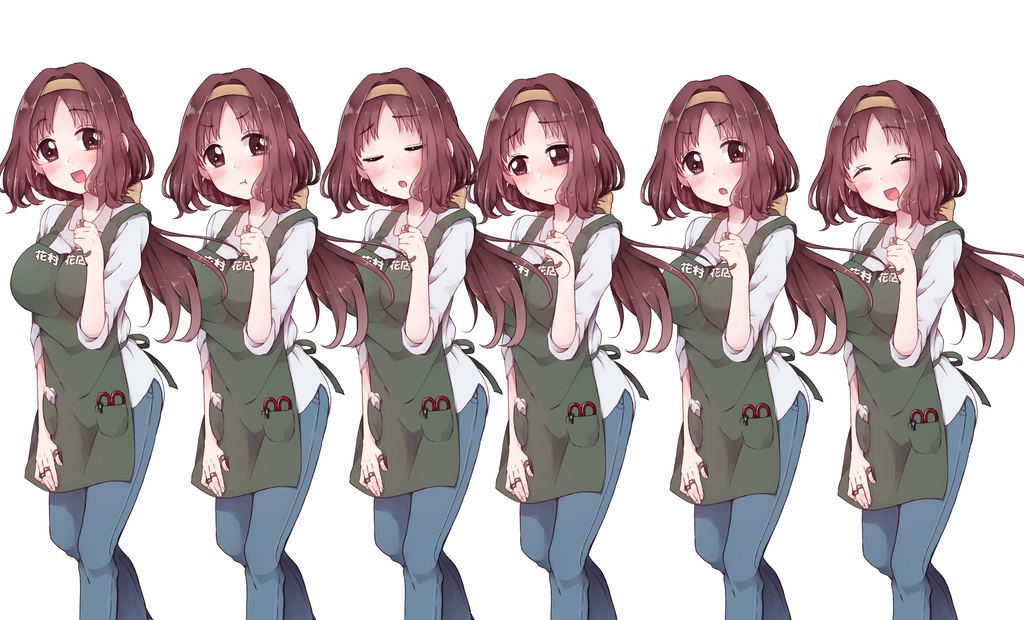 差分付きの女の子立ち絵