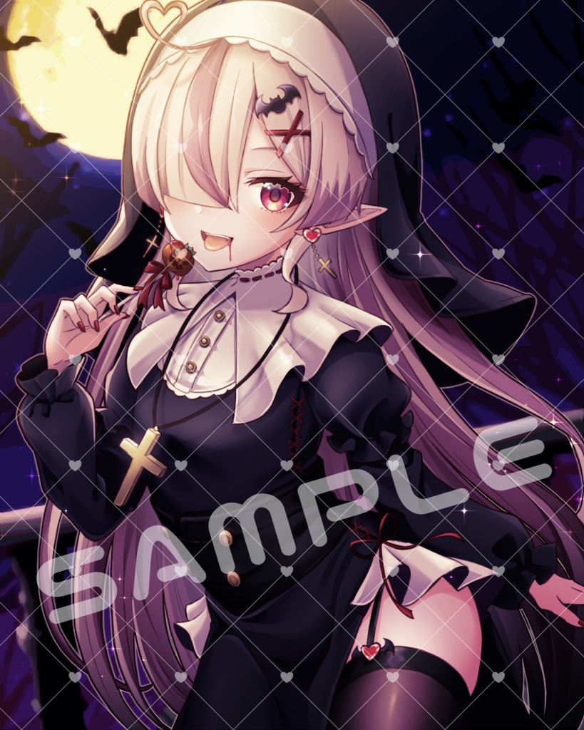 黒魔ゆりハロウィン缶バッジ56cm