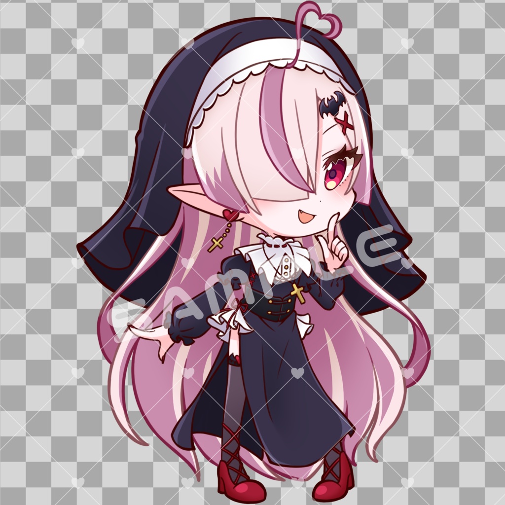 黒魔ゆりハロウィンSDアクリルバッジ