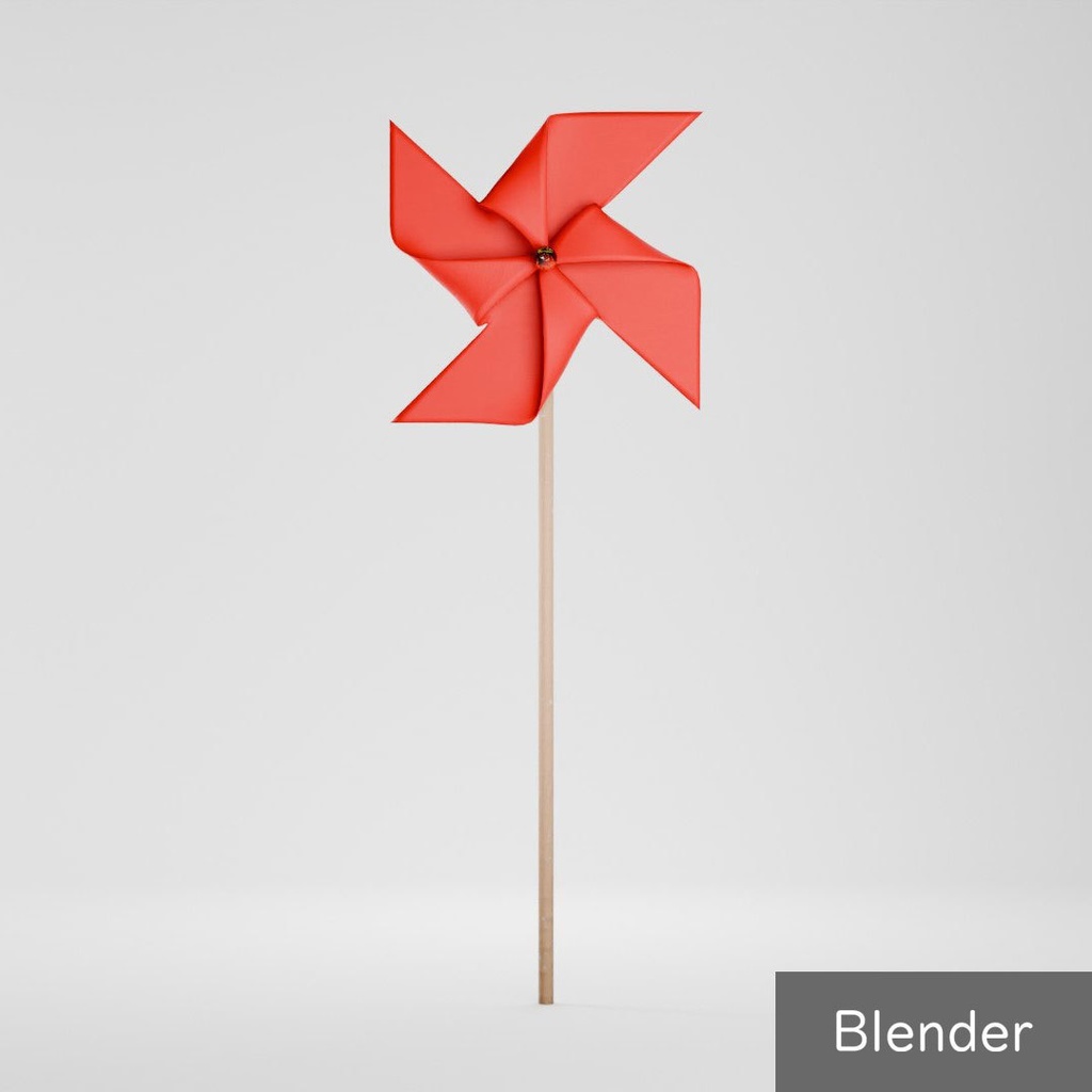【無料/投げ銭】メタル風車v3.0 pinwheel (Blender, Unreal Engine, Unity)