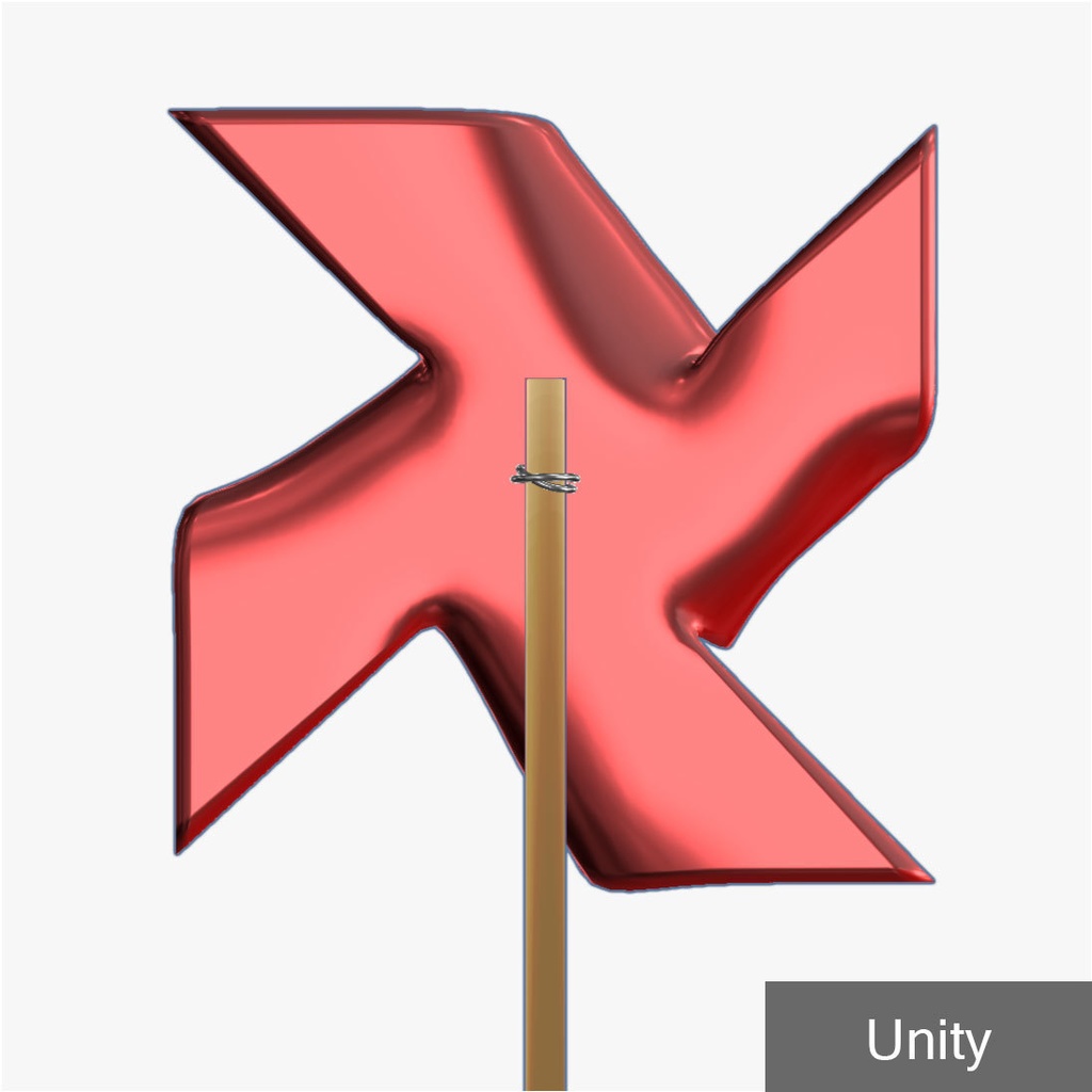 【無料/投げ銭】メタル風車v3.0 pinwheel (Blender, Unreal Engine, Unity)