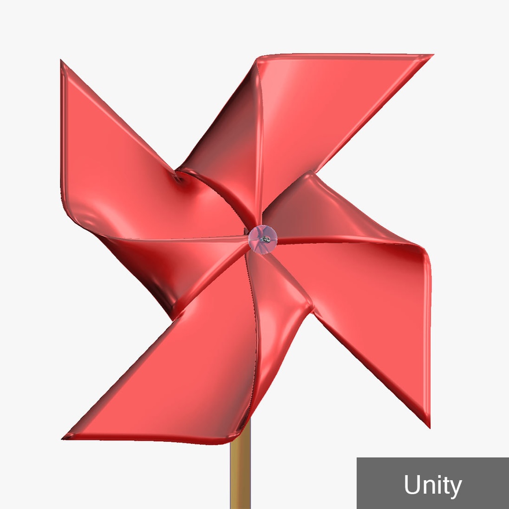 【無料/投げ銭】メタル風車v3.0 pinwheel (Blender, Unreal Engine, Unity)