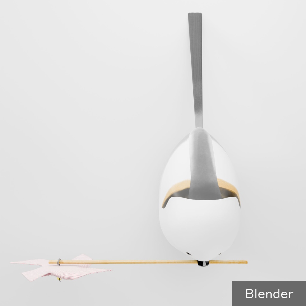 【VRC想定】クルクル回る風車をくわえたふっくらトリ Bird with Spinning Pinwheel