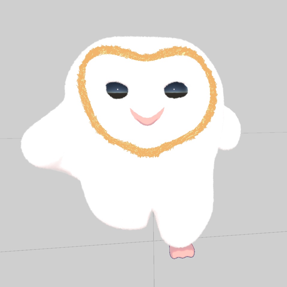 【VRC想定/Quest版追加】メンフクロウ エッホエッホ アニメーション付き v1.1 Running Baby Barn Owl