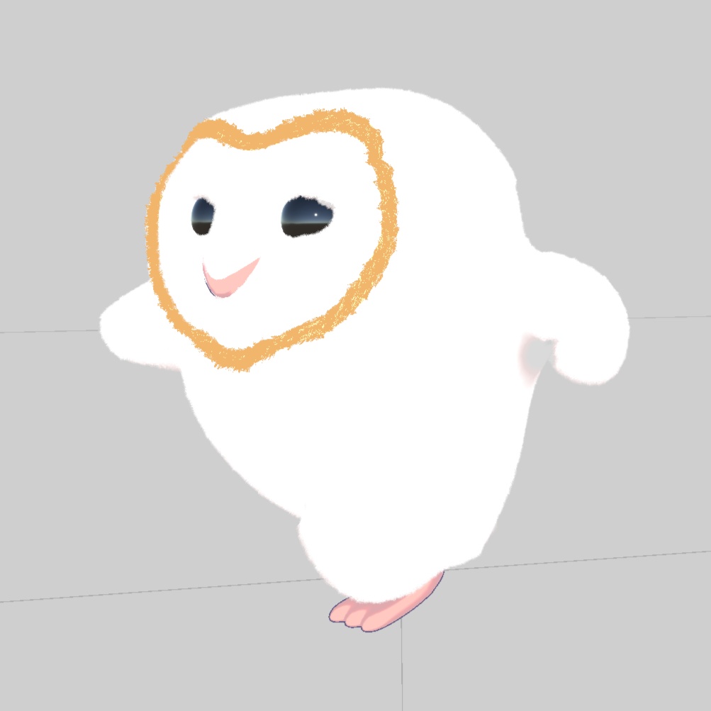 【VRC想定/Quest版追加】メンフクロウ エッホエッホ アニメーション付き v1.1 Running Baby Barn Owl