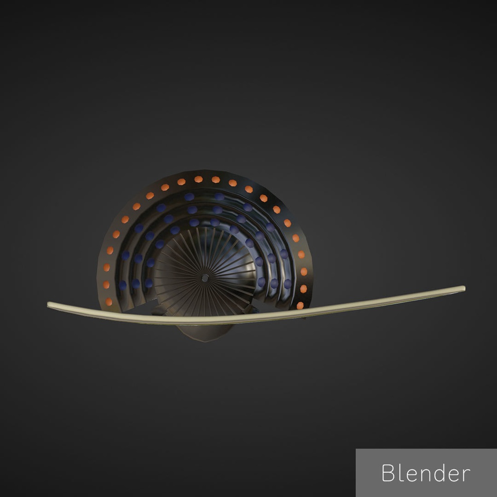 【VRC想定/MA対応】兜 -KABUTO- (Blender, FBX, unitypackage)