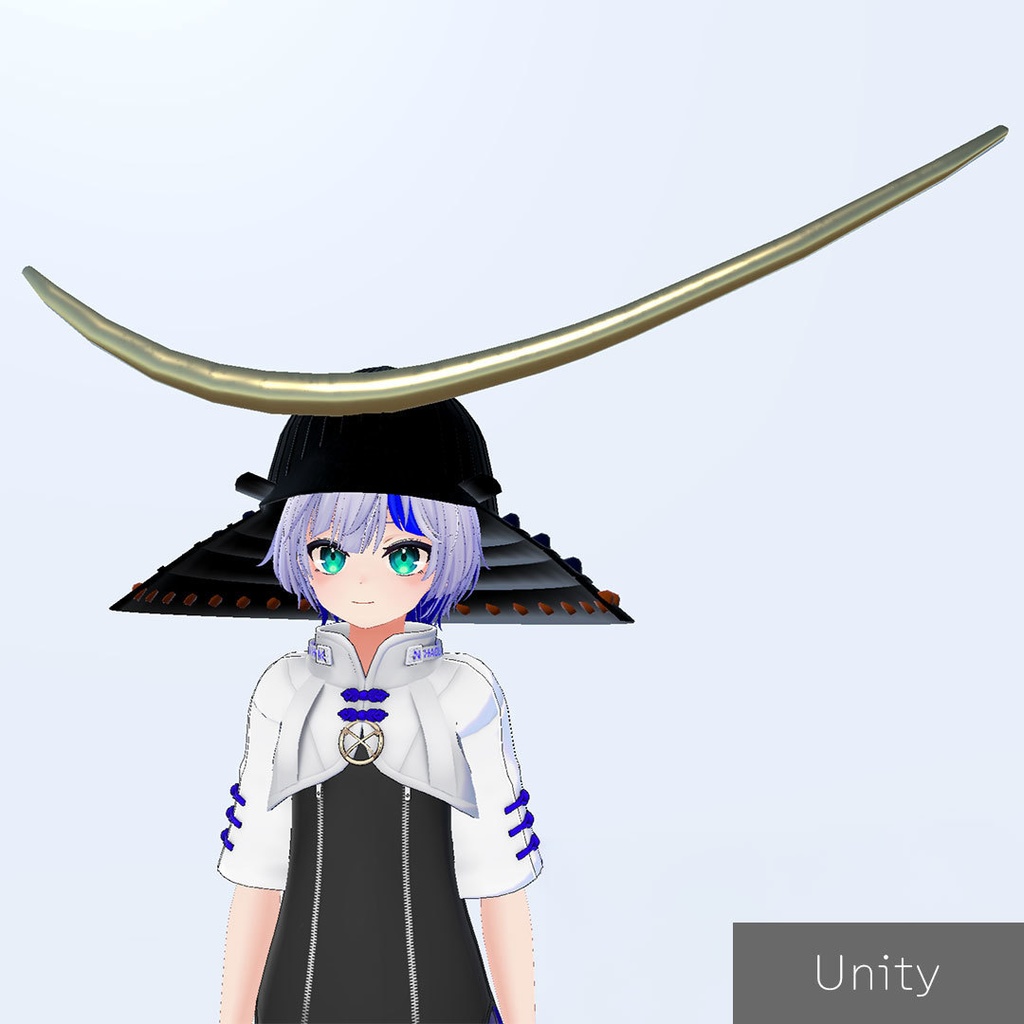 【VRC想定/MA対応】兜 -KABUTO- (Blender, FBX, unitypackage)