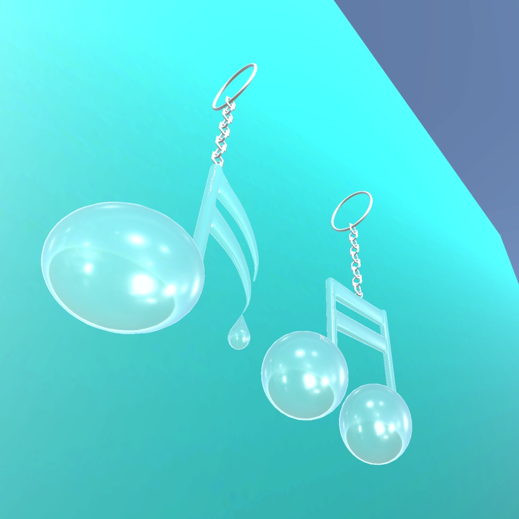 【無料】音符ピアス VRC/MA対応