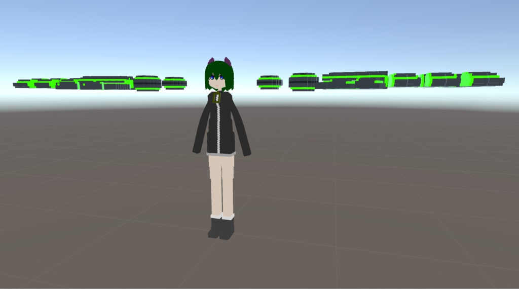 VRC用ボクセルアバター ロボ腕ちゃん