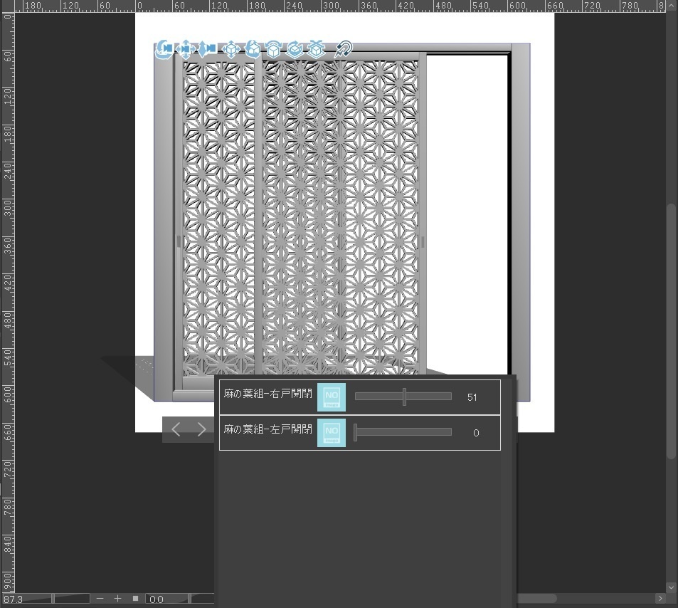 格子戸・麻の葉組