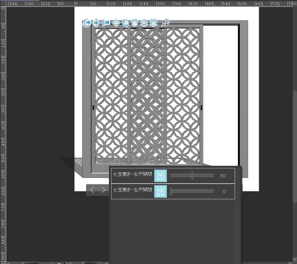 格子戸・七宝繋ぎ