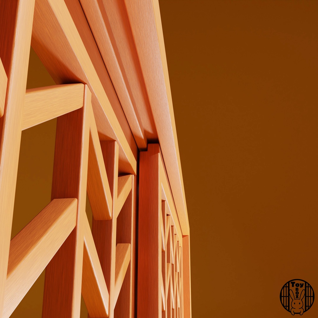 格子戸・矢羽組