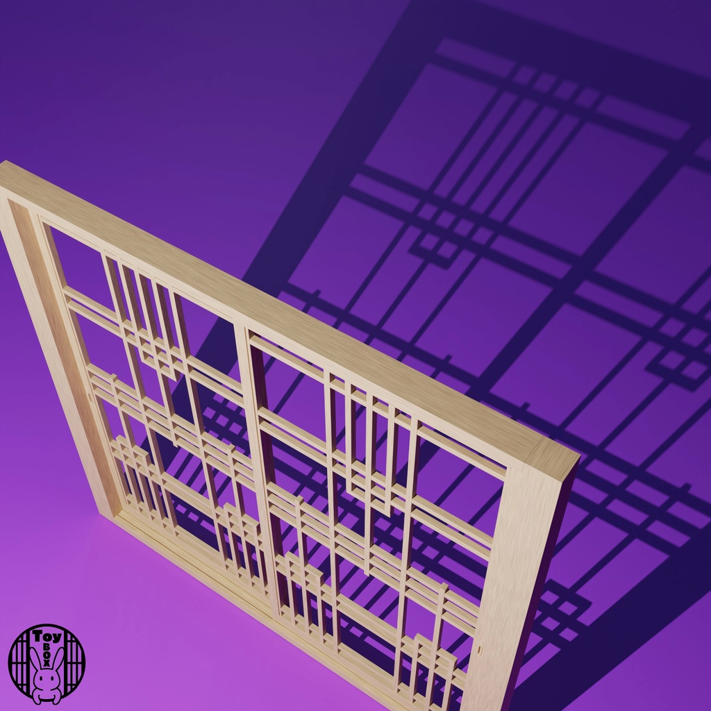 格子戸・横組み扇